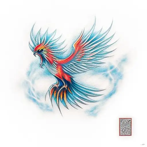 pheonix reborn + i will never forget you tattoo design idea