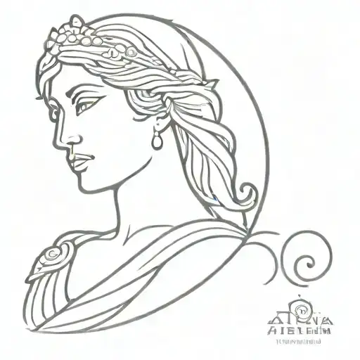 athena greek goddess tattoo design idea