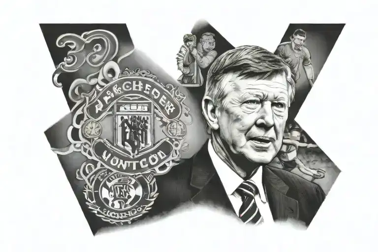 propert of sir Alex Ferguson tattoo design idea