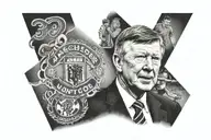 propert of sir Alex Ferguson tattoo design idea
