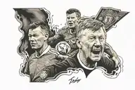 propert of sir Alex Ferguson tattoo design idea