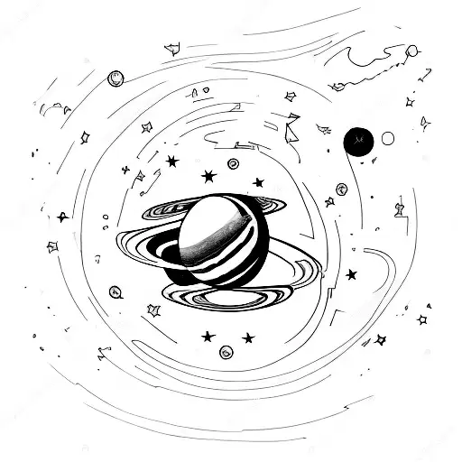 Planet Pluto tattoo design idea