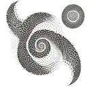 vortex going vertically tattoo design idea