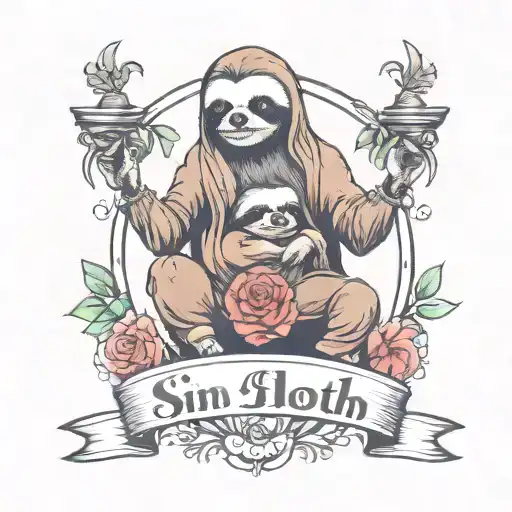 sin of sloth tattoo design idea