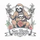 sin of sloth tattoo design idea