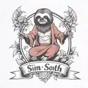 sin of sloth tattoo design idea