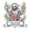 sin of sloth tattoo design idea