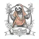 sin of sloth tattoo design idea