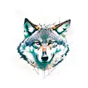 perro coyote tattoo design idea