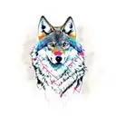 perro coyote tattoo design idea