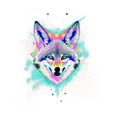 perro coyote tattoo design idea