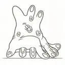 4 Cat Paws tattoo design idea