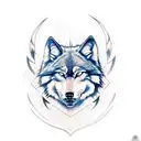 Combine drawing tools with wolf and samurai elements in a tattoo design representing creativity and strength tattoo design idea