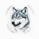 Combine drawing tools with wolf and samurai elements in a tattoo design representing creativity and strength tattoo design idea