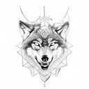 Combine drawing tools with wolf and samurai elements in a tattoo design representing creativity and strength tattoo design idea