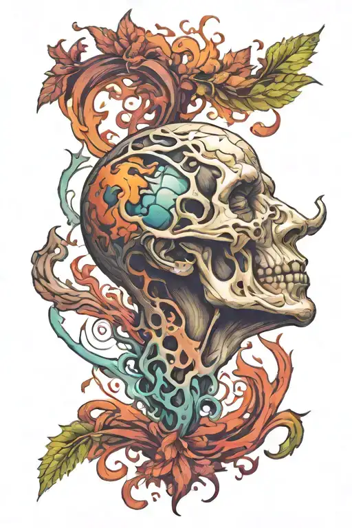 Soul leaving the body tattoo design idea