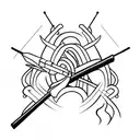 bow and arrow  tattoo design idea
