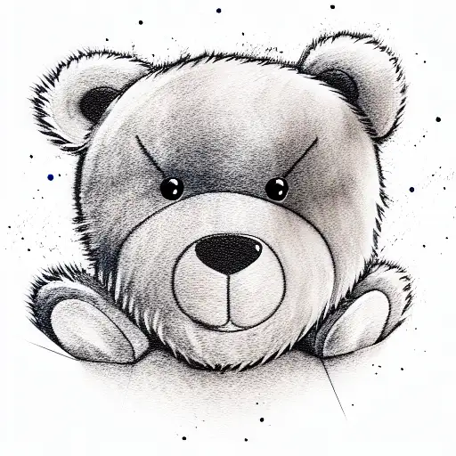 teddy bear tattoo design idea