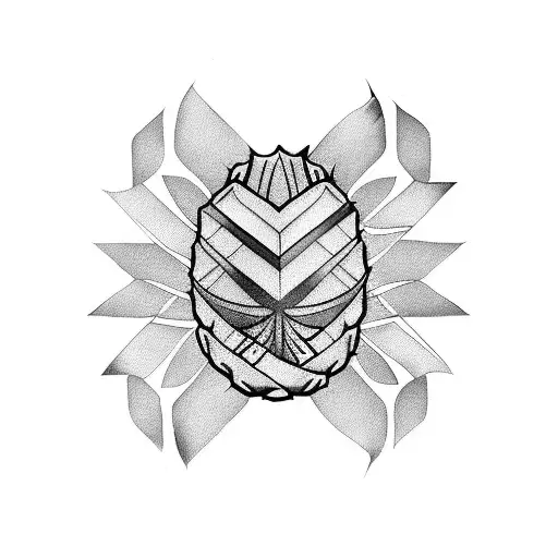 Pineapple tattoo design idea