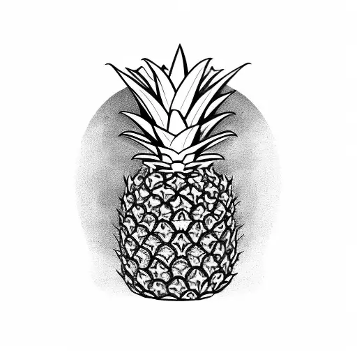 Pineapple tattoo design idea