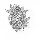 Pineapple tattoo design idea