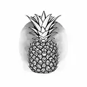 Pineapple tattoo design idea