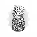 Pineapple tattoo design idea