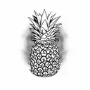 Pineapple tattoo design idea