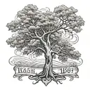 tree cross tattoo with Isaiah 41:10 written tattoo design idea