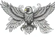 eagle wings tattoo design idea