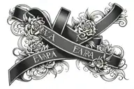 two black belts with the names Eva and Yara tattoo design idea
