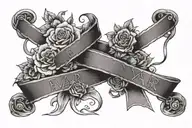 two black belts with the names Eva and Yara tattoo design idea