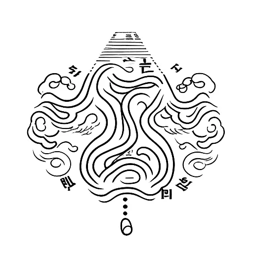 people written in Korean tattoo design idea