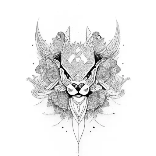 Mirror tattoo design idea