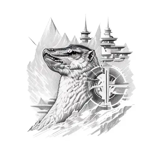 Can you design me a tattoo. On the upper arm. Front side logo of Arctic monkeys album AM, and on the backside letters 50 tattoo design idea