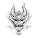 mascara oni tattoo design idea