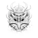 mascara oni tattoo design idea
