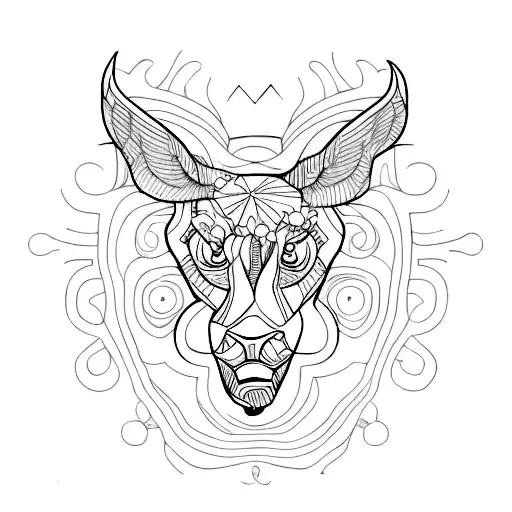 A minimalist tattoo of a pencil sketching an animal tattoo design idea