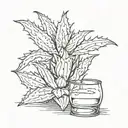 agave plant w tequila tattoo design idea