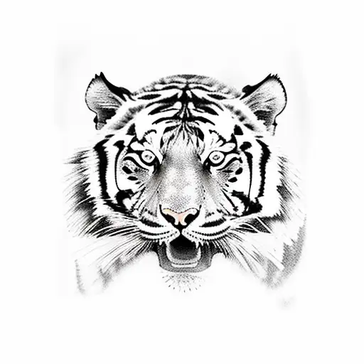 tiger  plants animal tattoo design idea