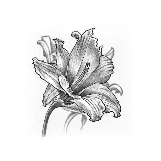 mouse on a daylily stem  tattoo design idea