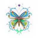 Tree of Life butterfly tattoo design idea