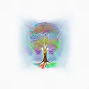 Tree of Life butterfly tattoo design idea