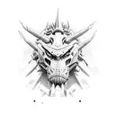 symmetrical aggrogoth design spiky tattoo design idea