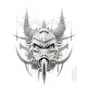 symmetrical aggrogoth design spiky tattoo design idea