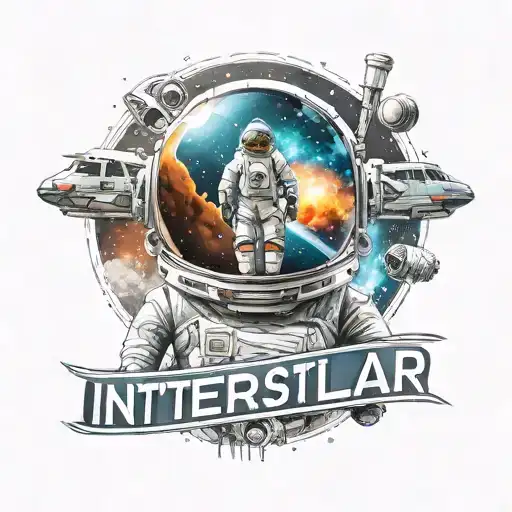 Interstellar movie poster tattoo design idea