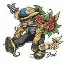 memorial dad tattoo design idea