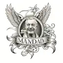 dad memorial tattoo design idea