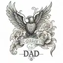 dad memorial tattoo design idea