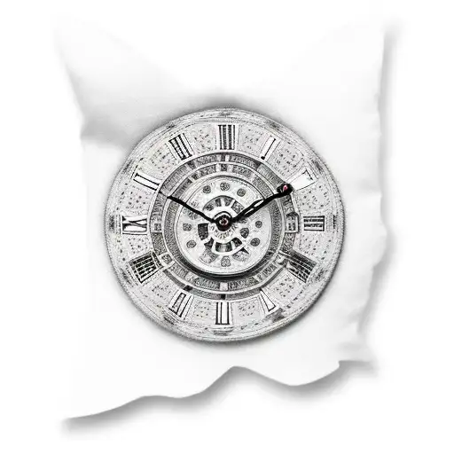 Roman Empire birth clock date numerals tattoo design idea